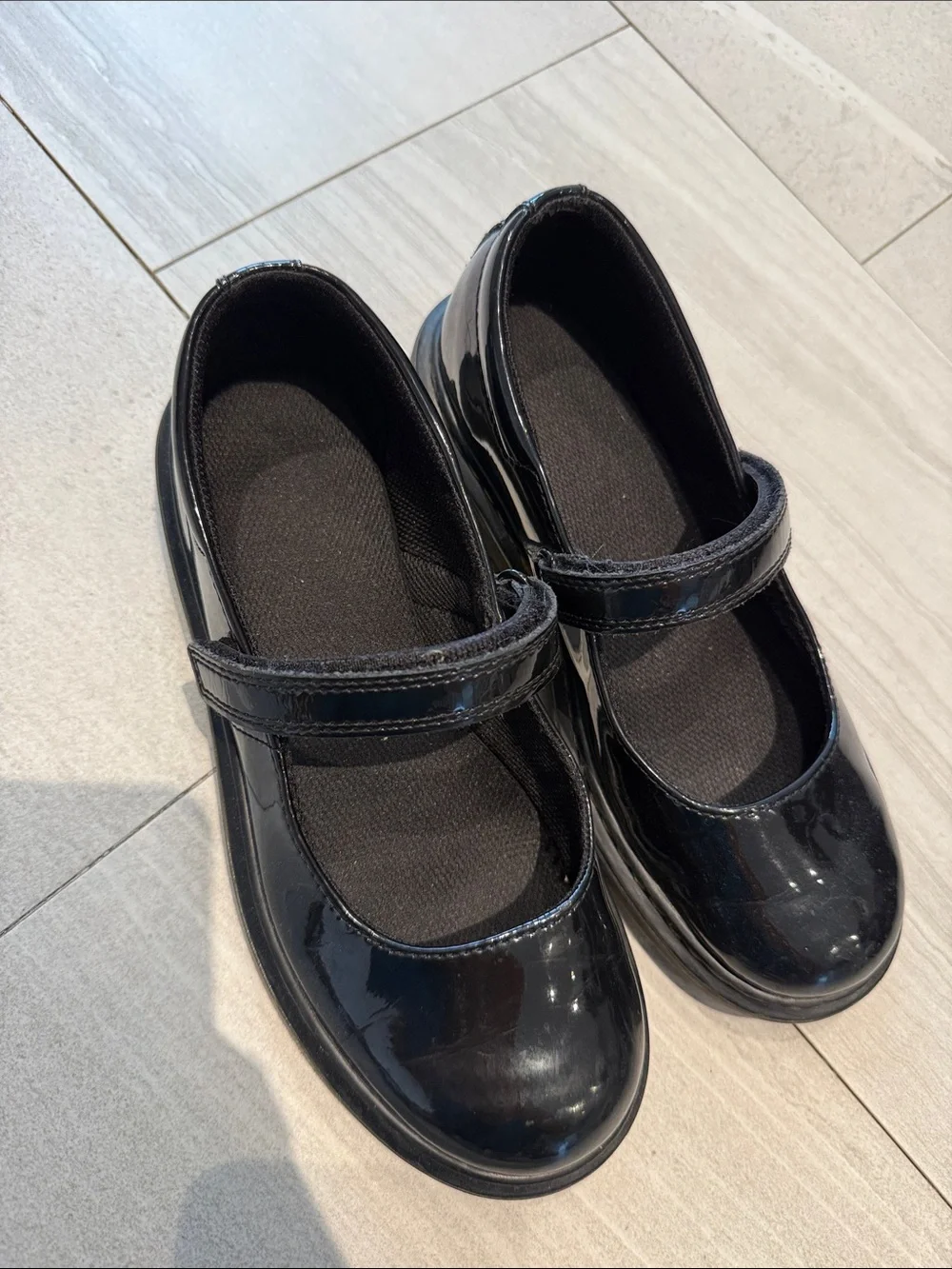 Dr. Martens Black Patent Mary Jane Kids Shoes